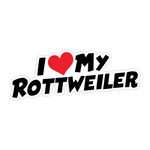 I Love My Rottweiler Sticker