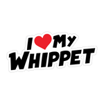 I Love My Whippet Sticker