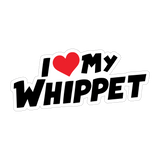 I Love My Whippet Sticker