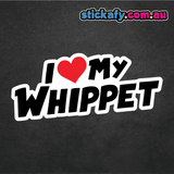 I Love My Whippet Sticker