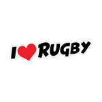 I Love Rugby Sticker