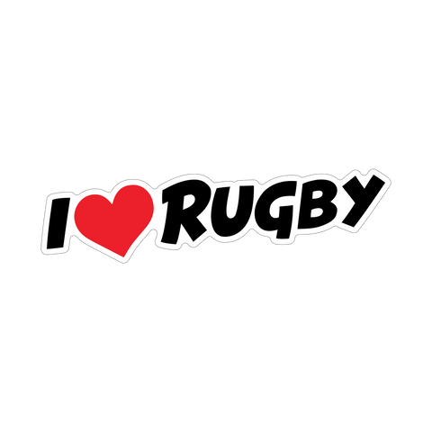 I Love Rugby Sticker