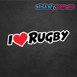 I Love Rugby Sticker