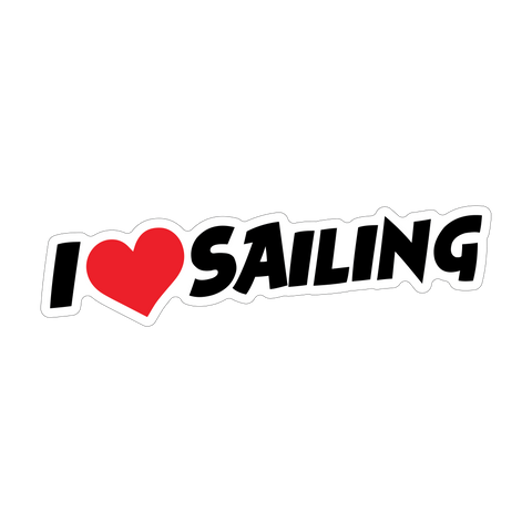 I Love Sailing Sticker