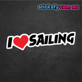 I Love Sailing Sticker