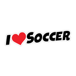 I Love Soccer Sticker