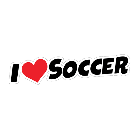 I Love Soccer Sticker