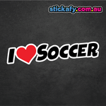 I Love Soccer Sticker