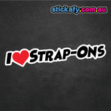 I Love Strap-ons Sticker