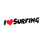 I Love Surfing Sticker