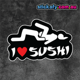 I Love Sushi Sticker