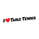 I Love Table Tennis Sticker