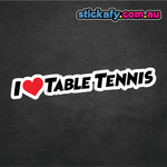 I Love Table Tennis Sticker