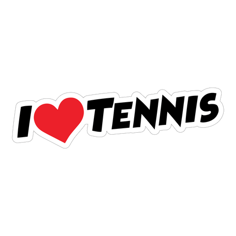 I Love Tennis Sticker