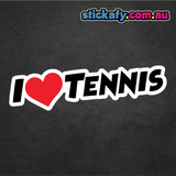 I Love Tennis Sticker