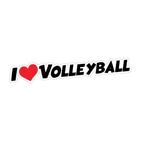 I Love Volleyball Sticker