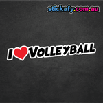 I Love Volleyball Sticker