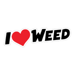 I Love Weed Sticker