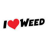 I Love Weed Sticker