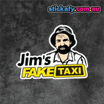 Jim's Fake Taxi Sticker