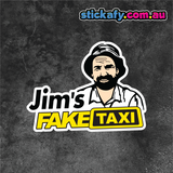 Jim's Fake Taxi Sticker