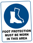 Mandatory - FOOT PROTECTION MUST BE USED