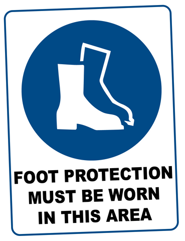 Mandatory - FOOT PROTECTION MUST BE USED