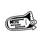 NOS Because Racecar Sticker