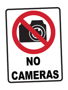 No Cameras Sticker