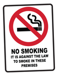 No Smoking Against the Law Sticker