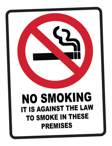 No Smoking Against the Law Sticker