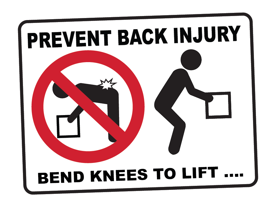 Prevent Back Injury Sticker – Stickafy