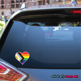 Progress Pride Rainbow Heart Sticker