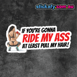 If you're gonna ride my ass at least pull my hair! Sticker