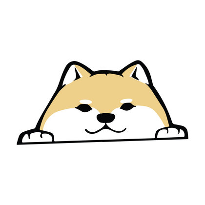 Shiba Inu Peeking Sticker