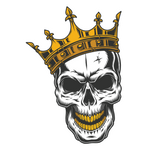 Skull & Crown Sticker