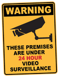 Warning 24 Hour CCTV Sticker