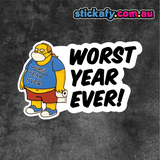 Worst Year Ever! Sticker