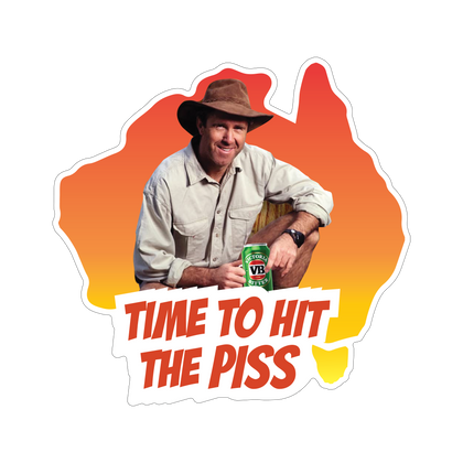 Russell Coight Time to hit the Piss Sticker